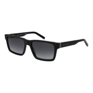 Tommy Hilfiger Rechteck Sonnenbrille TH 2309/S 558079O in Schwarz – 45° Seitenansicht