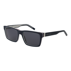 Tommy Hilfiger Rechteck Sonnenbrille TH 2309/S 55PJPIR in Blau – 45° Seitenansicht