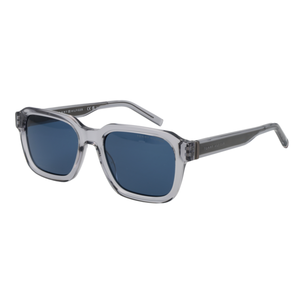 Tommy Hilfiger Rechteck Sonnenbrille TH 2310/S 53KB7KU in Grau – 45° Seitenansicht