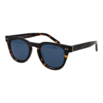 Tommy Hilfiger Panto Sonnenbrille TH 86/S 49086KU in Schwarz – 45° Seitenansicht