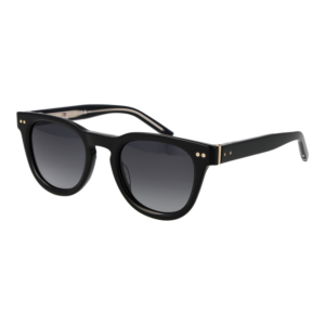 Tommy Hilfiger Panto Sonnenbrille TH 86/S 498079O in Schwarz – 45° Seitenansicht