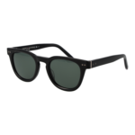 Tommy Hilfiger Panto Sonnenbrille TH 86/S 49807QT in Schwarz – 45° Seitenansicht