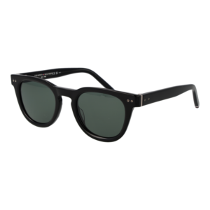 Tommy Hilfiger Panto Sonnenbrille TH 86/S 49807QT in Schwarz – 45° Seitenansicht