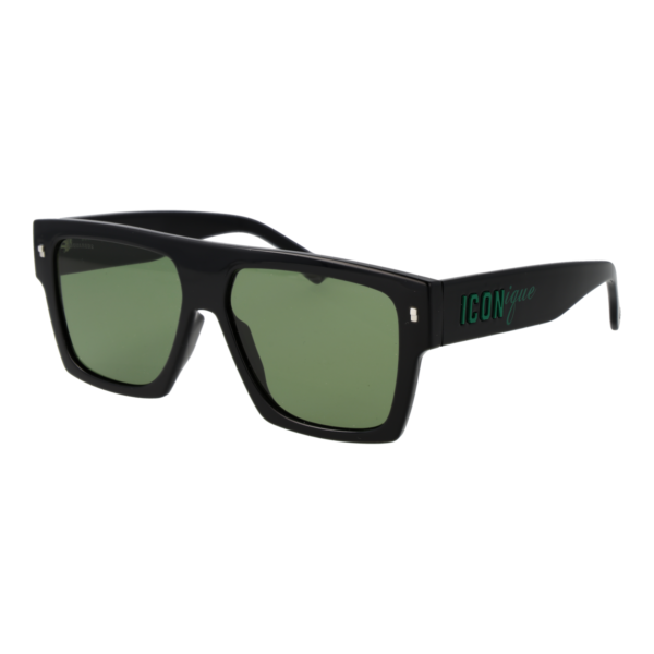 Dsquared2 Quadrat Sonnenbrille ICON 0030/S 587ZJQT in Schwarz – 45° Seitenansicht
