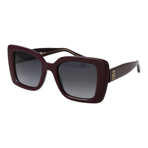 Tommy Hilfiger Schmetterling Sonnenbrille TH 2341/S 51LHF9O in Burgunder – 45° Seitenansicht