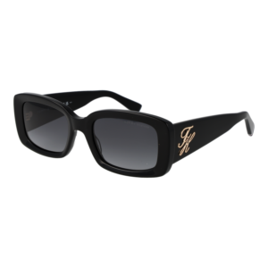 Tommy Hilfiger Rechteck Sonnenbrille TH 2343/S 538079O in Schwarz – 45° Seitenansicht