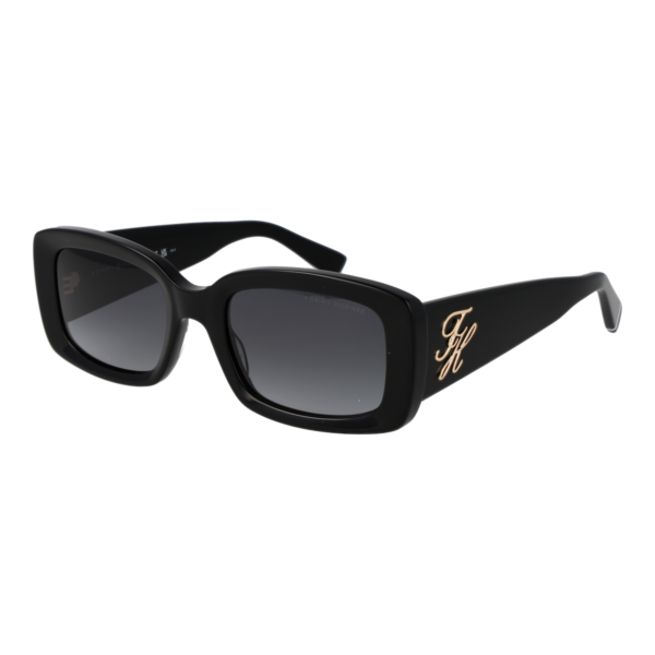 Tommy Hilfiger Rechteck Sonnenbrille TH 2343/S 538079O in Schwarz – 45° Seitenansicht