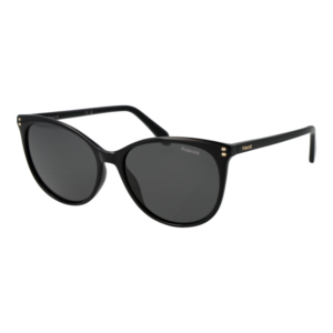 Polaroid Katzenaugen Sonnenbrille PLD 4200/S/X 56807M9 in Schwarz – 45° Seitenansicht