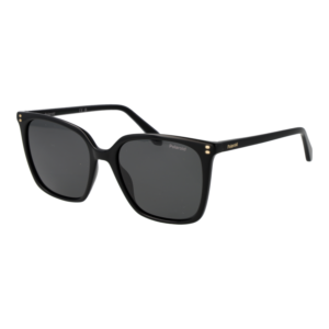 Polaroid Quadrat Sonnenbrille PLD 4201/S/X 55807M9 in Schwarz – 45° Seitenansicht