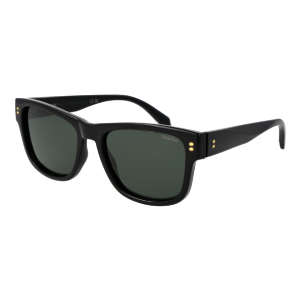 Polaroid Quadrat Sonnenbrille PLD 6252/S/X 55807UC in Schwarz – 45° Seitenansicht