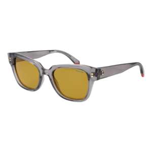 Polaroid Katzenaugen Sonnenbrille PLD 6251/S/X 51KB7MU in Grau – 45° Seitenansicht