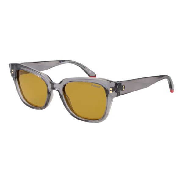 Polaroid Katzenaugen Sonnenbrille PLD 6251/S/X 51KB7MU in Grau – 45° Seitenansicht