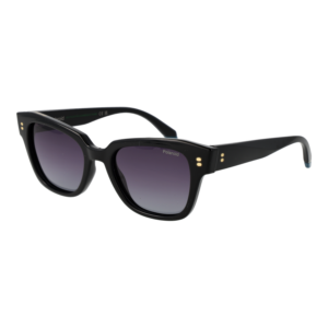 Polaroid Katzenaugen Sonnenbrille PLD 6251/S/X 51QFUWJ in Schwarz – 45° Seitenansicht