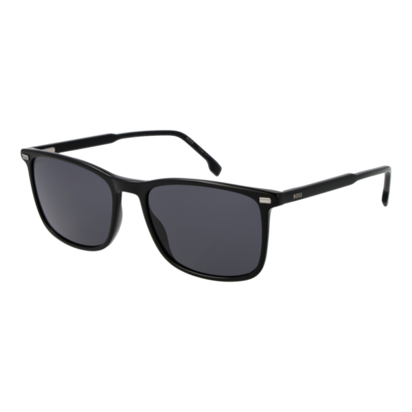 Boss Rechteck Sonnenbrille BOSS 1879/S 56807IR in Schwarz – 45° Seitenansicht