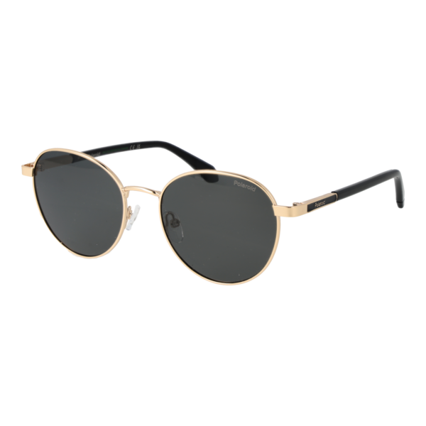 Polaroid Rund Sonnenbrille PLD 4197/S/X 532F7M9 in Gold – 45° Seitenansicht