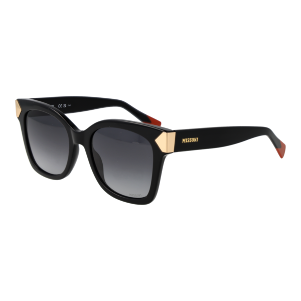 Missoni Quadrat Sonnenbrille MIS 0284/S 528079O in Schwarz – 45° Seitenansicht