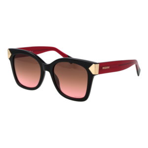 Missoni Quadrat Sonnenbrille MIS 0284/S 52QFUM2 in Schwarz – 45° Seitenansicht