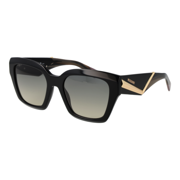 Missoni Quadrat Sonnenbrille MIS 0267/S 53807PR in Schwarz – 45° Seitenansicht