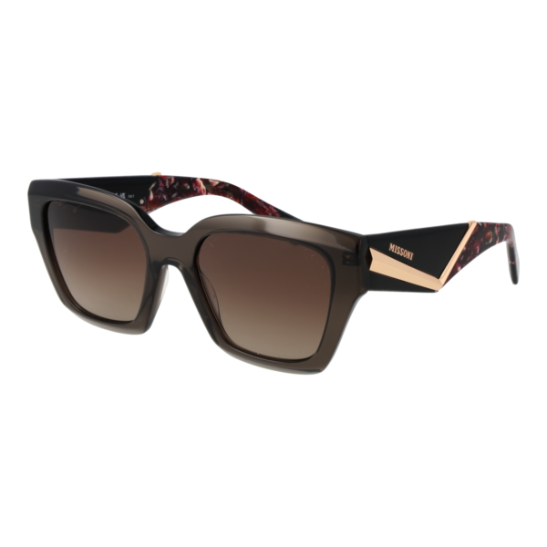 Missoni Sonnenbrille MIS 0267/S 53KB7HA – 45° Seitenansicht Missoni Quadrat Sonnenbrille MIS 0267/S 53KB7HA in Braun – 45° Seitenansicht