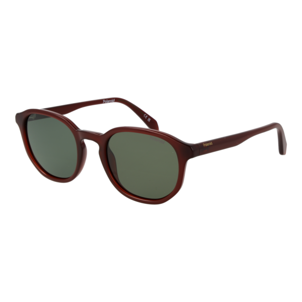 Polaroid Sonnenbrille PLD 4195/S 51QGLUC – 45° Seitenansicht Polaroid Panto Sonnenbrille PLD 4195/S 51QGLUC in Braun – 45° Seitenansicht