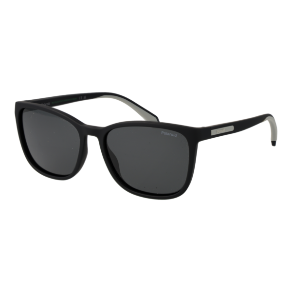 Polaroid Quadrat Sonnenbrille PLD 2169/S/X 56O6WM9 in Schwarz – 45° Seitenansicht
