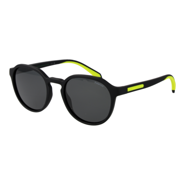 Polaroid Panto Sonnenbrille PLD 2170/S/X 52PGCM9 in Schwarz – 45° Seitenansicht