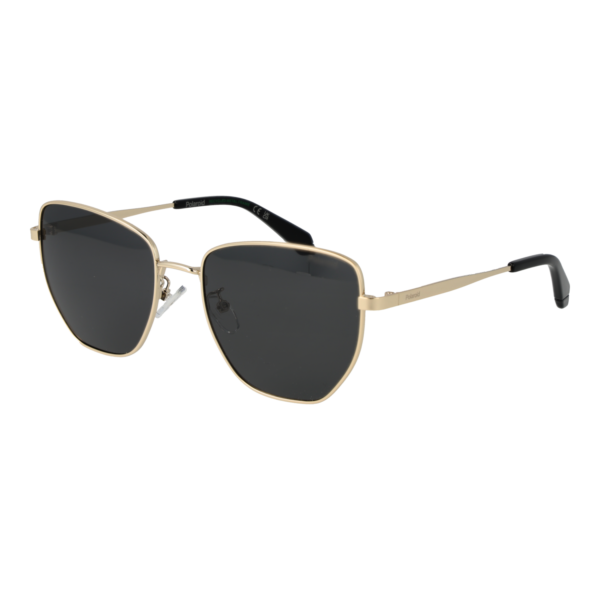 Polaroid Quadrat Sonnenbrille PLD 4204/G/S/X 562F7M9 in Gold – 45° Seitenansicht