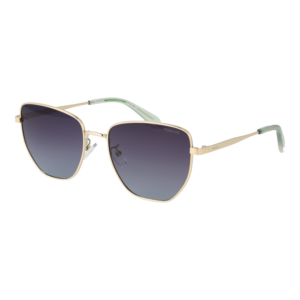Polaroid Quadrat Sonnenbrille PLD 4204/G/S/X 56J5GWJ in Gold – 45° Seitenansicht