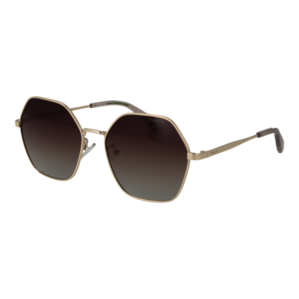 Polaroid Geometric Sonnenbrille PLD 4205/G/S/X 5601QLA in Gold – 45° Seitenansicht