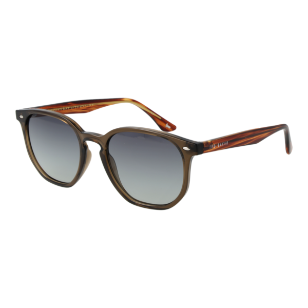 Ted Baker Rund Sonnenbrille TB1655 52949 in Braun – 45° Seitenansicht