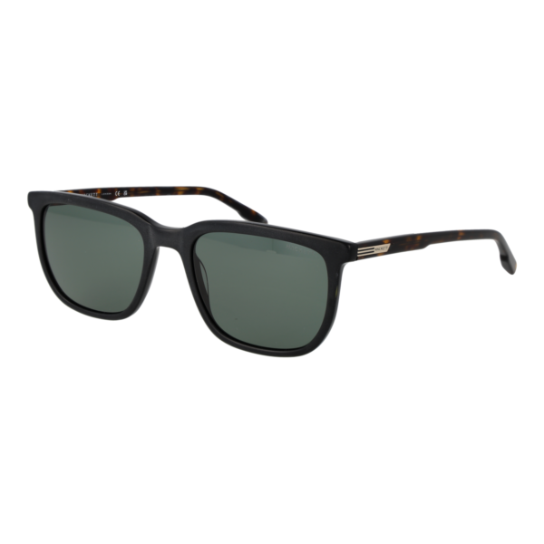 Hackett Rechteck Sonnenbrille HSK3359 56001 in Schwarz – 45° Seitenansicht