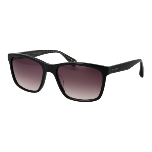 Ted Baker Rechteck Sonnenbrille TB1780 58001 in Schwarz – 45° Seitenansicht