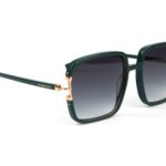 Ana Hickmann Quadrat Sonnenbrille HI9183 57D01 in Türkis – 45° Seitenansicht