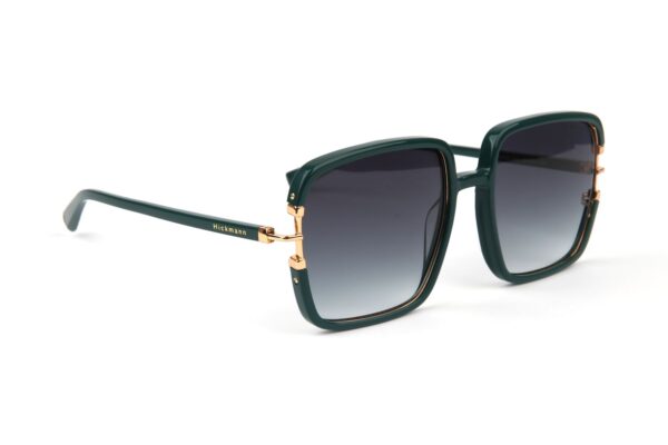 Ana Hickmann Quadrat Sonnenbrille HI9183 57D01 in Türkis – 45° Seitenansicht