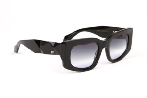 Ana Hickmann Sonnenbrille AH9393 52A01 in Schwarz – 45° Seitenansicht
