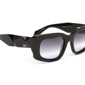 Ana Hickmann Sonnenbrille AH9393 52A01 in Schwarz – 45° Seitenansicht