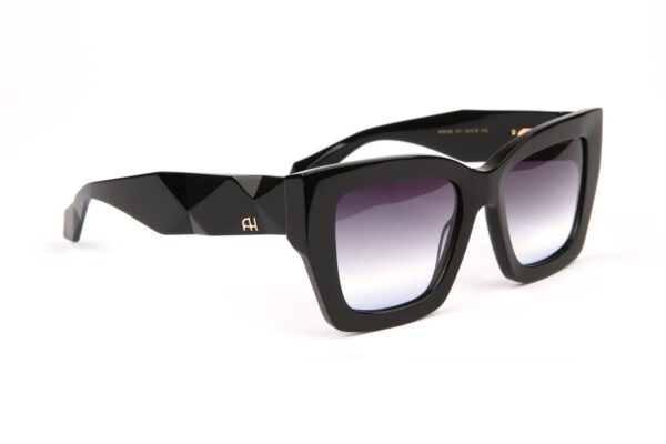 Ana Hickmann Sonnenbrille AH9394 52A01 in Schwarz – 45° Seitenansicht
