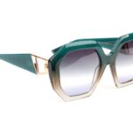 Ana Hickmann Sonnenbrille AH9396 54C01 in Grün – 45° Seitenansicht