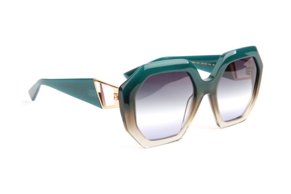 Ana Hickmann Sonnenbrille AH9396 54C01 in Grün – 45° Seitenansicht