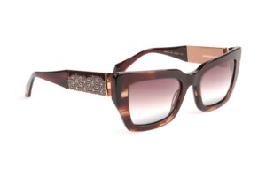 Ana Hickmann Sonnenbrille AH9408 53E01 in Braun – 45° Seitenansicht
