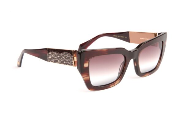 Ana Hickmann Sonnenbrille AH9408 53E01 in Braun – 45° Seitenansicht