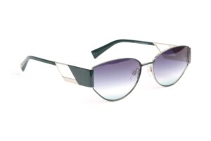 Ana Hickmann Sonnenbrille HI3189 5712A in Silber – 45° Seitenansicht