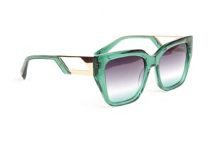 Ana Hickmann Quadrat Sonnenbrille HI9210 54T01 in Grün – 45° Seitenansicht