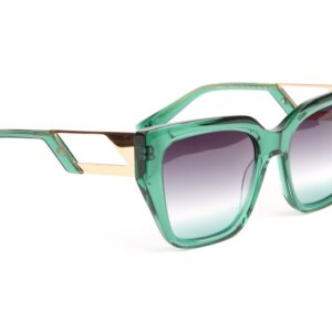 Ana Hickmann Quadrat Sonnenbrille HI9210 54T01 in Grün – 45° Seitenansicht