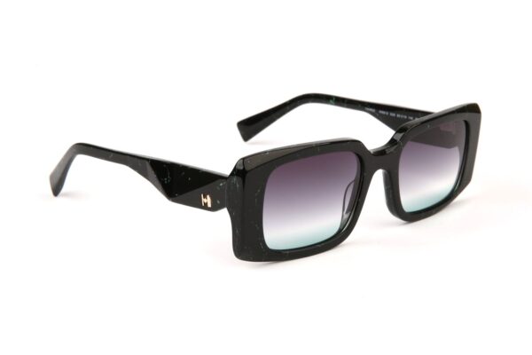 Ana Hickmann Sonnenbrille HI9212 52G22 in Schwarz – 45° Seitenansicht