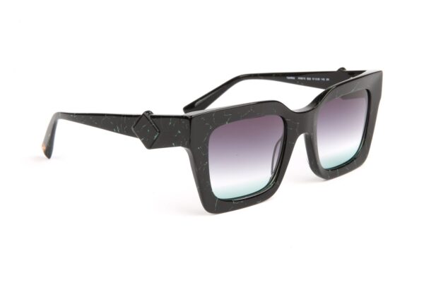 Ana Hickmann Sonnenbrille HI9213 51G22 in Schwarz – 45° Seitenansicht