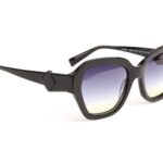 Ana Hickmann Sonnenbrille HI9214 54A01 in Schwarz – 45° Seitenansicht