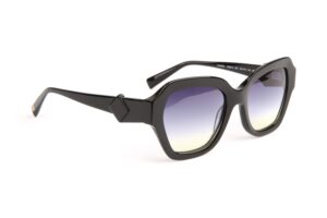Ana Hickmann Sonnenbrille HI9214 54A01 in Schwarz – 45° Seitenansicht