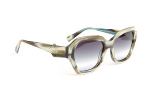 Ana Hickmann Quadrat Sonnenbrille HI9214 54E01 in Braun – 45° Seitenansicht