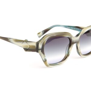 Ana Hickmann Quadrat Sonnenbrille HI9214 54E01 in Braun – 45° Seitenansicht
